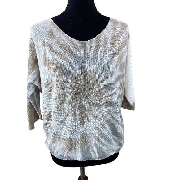 Angela tie dye lightweight fine cropped sweater size M Made in Italy - Picture 3 of 8
